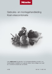 Miele KFN 37232 iD Gebruiks- En Montagehandleiding