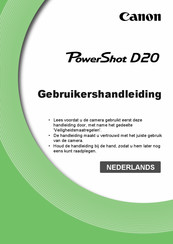 Canon PowerShot D20 Gebruikershandleiding