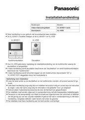 Panasonic VL-V555 Installatiehandleiding