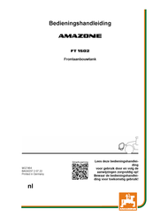 Amazone FT 1502 Bedieningshandleiding