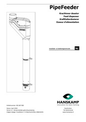 Hanskamp PipeFeeder Bedieningsinstructies