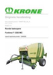 Krone Fortima F 1250 MC Originele Handleiding