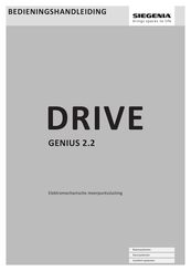 Siegenia DRIVE GENIUS 2.2 Bedieningshandleiding