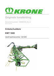 Krone 1021425 Originele Handleiding