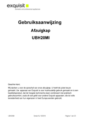 Exquisit UBH20MI Gebruiksaanwijzing