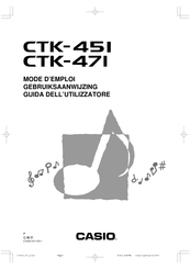 Casio CTK-471 Gebruiksaanwijzing