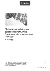 Miele PW 6321 D Gebruiksaanwijzing En Opstellingsinstructies