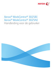 Xerox WorkCentre 3025BI Handleiding Voor De Gebruiker