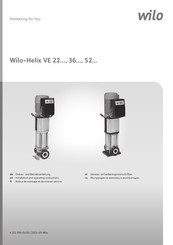 Wilo Helix VE 36 Series Inbouw- En Bedieningsvoorschriften