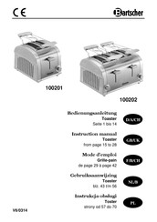 Bartscher 100202 Gebruiksaanwijzing