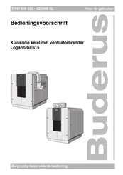 Buderus Logano GE615 Bedieningsvoorschrift