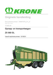 Krone ZX 560 GL Originele Handleiding