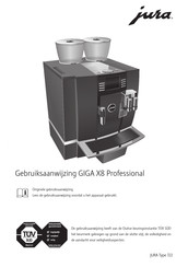 Jura X8 Gebruiksaanwijzing