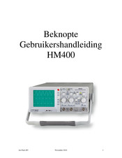 Hameg HM400 Beknopte Gebruikershandleiding