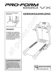 Pro-Form PETL62905.0 Gebruiksaanwijzing