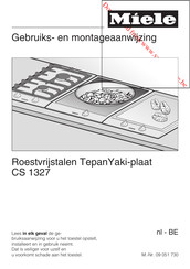 Miele CS 1327 Gebruiks- En Montage-Aanwijzing