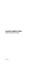 Suunto Ambit3 Peak Gebruikershandleiding