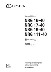 GESTRA NRG 19-40 Vertaling Van De Originele Gebruiksaanwijzing