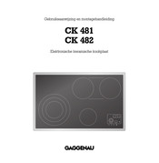 Gaggenau CK 482 Gebruiksaanwijzing En Montagehandleiding