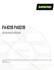 Shure PA821B Gebruiksaanwijzing