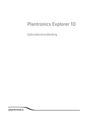 Plantronics Explorer 10 Gebruikershandleiding