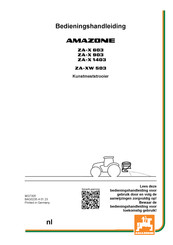 Amazone ZA-X 603 Bedieningshandleiding