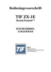 TIF Heated Pentode ZX-1E Bedieningsvoorschrift