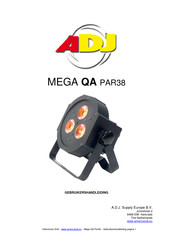 ADJ MEGA QA PAR38 Gebruikershandleiding