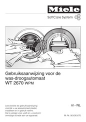 Miele WT 2670 WPM Gebruiksaanwijzing