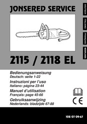 Jonsered 2118 EL Gebruiksaanwijzing