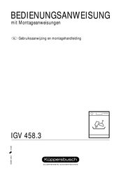 Kuppersbusch IGV 458 3 Series Gebruiksaanwijzing