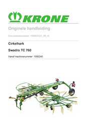 Krone Swadro TC 760 Originele Handleiding