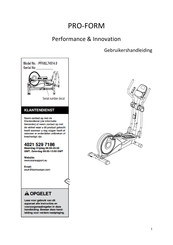 Pro-Form PFIVEL74514.0 Gebruikershandleiding