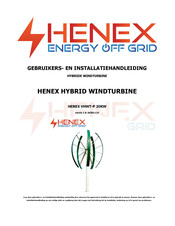 HENEX ENERGY OFF GRID VHWT-P 20KW Gebruikers- En Installatiehandleiding