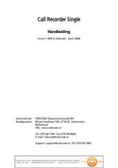 TelecomHunter Call Recorder Sin Call Recorder Single Handleiding