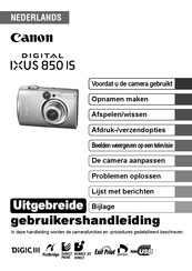 Canon Digital IXUS 850 IS Uitgebreide Gebruikershandleiding