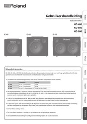 Roland KC-990 Gebruikershandleiding