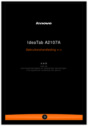 Lenovo IdeaTab A2107A Gebruikershandleiding