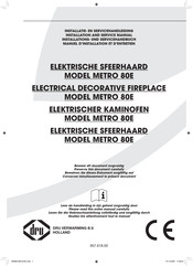 Dru METRO 80E Installatie- En Servicehandleiding