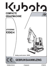 Kubota KX042-4 Gebruiksaanwijzing