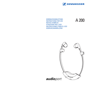 Sennheiser audioport A 200 Gebruiksaanwijzing