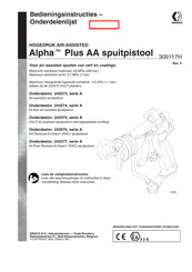 Graco Alpha Plus AA Bedieningsinstructies