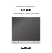 Gaggenau CK 260 Bedienings- En Montagehandleiding