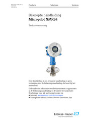 Endress+Hauser Micropilot NMR84 Beknopte Handleiding