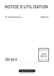 Kuppersbusch IGV 65 0 Series Gebruiksaanwijzing