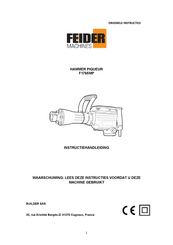 FEIDER Machines F1765MP Instructiehandleiding