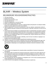 Shure BLX4R Handleiding