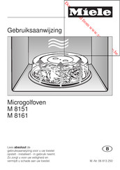 Miele M 8161 Gebruiksaanwijzing