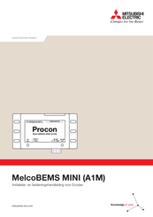 Mitsubishi Electric MelcoBEMS MINI Installatie- En Bedieningshandleiding