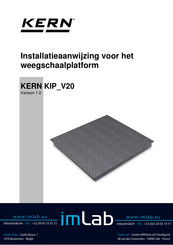 KERN and SOHN KIP 600V20M Installatieaanwijzing